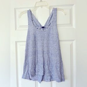 J Crew tank top, v neck, blue and white stripes, Small